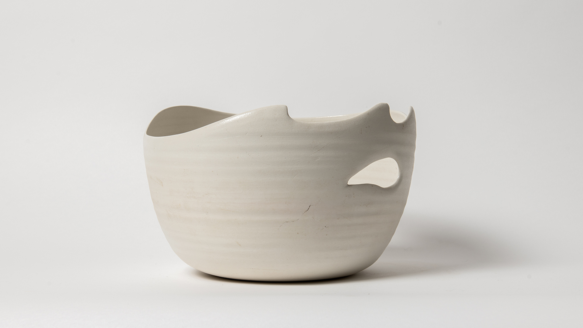 Ceramic object on a white background