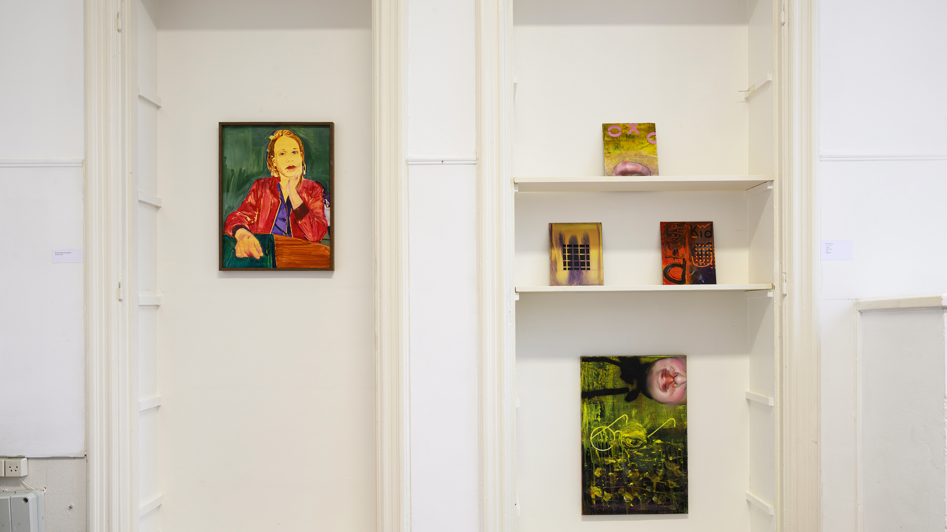 Serie of artworks displayed in white space