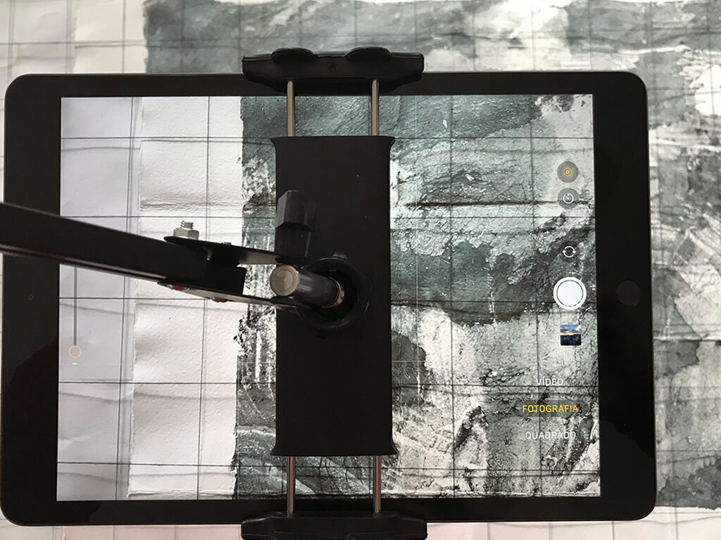 A scan of a map with an iPad.