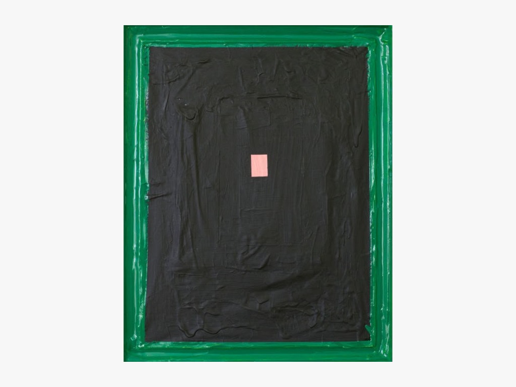 Gummbah, "After the punchline", 2015, acrylic on wood, 55 x 43